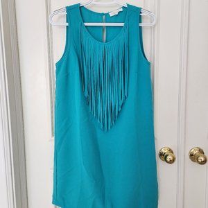 Sugarlips Boho Fringe Front Midi Dress | Small
